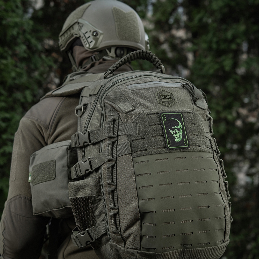 Naszywka M-Tac Face of War - Haft detal