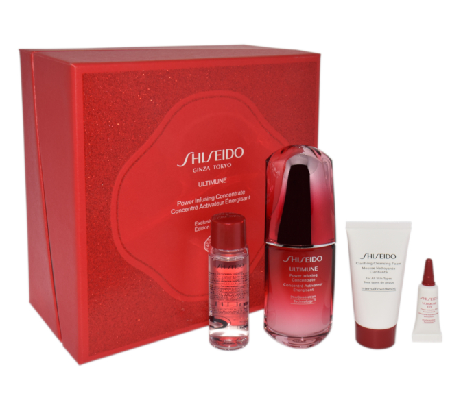Zestaw Shiseido Power Infusion Concentrate 50ml+Cleansing Foam 30ml+Lotion Softener 30ml+ Power Infusing Eye Concentrate 3 ml