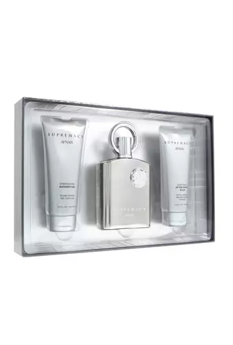 Zestaw Afnan Supremacy Silver Edp 100ml + Shower Gel 100ml + After Shave Balm 100ml miniatura