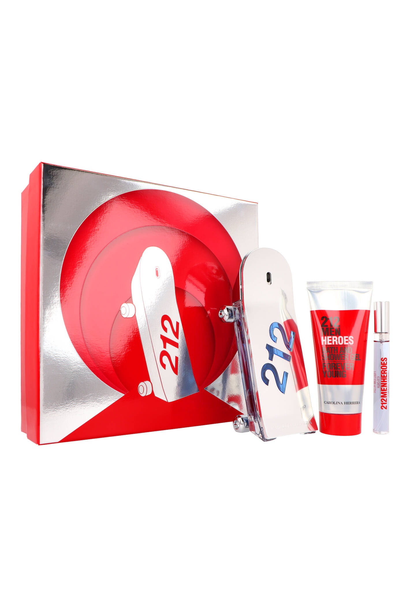 Zestaw Carolina Herrera 212 Heroes For Men Edt 90ml + Edt 10ml + Shower Gel 100ml