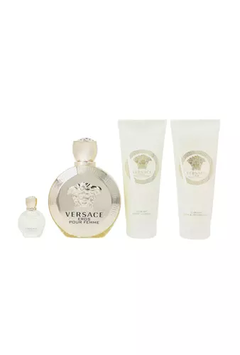 Zestaw Versace Eros Pour Femme Edp 100ml + Shower Gel 100ml + Body Lotion 100ml + Edp 5ml miniatura