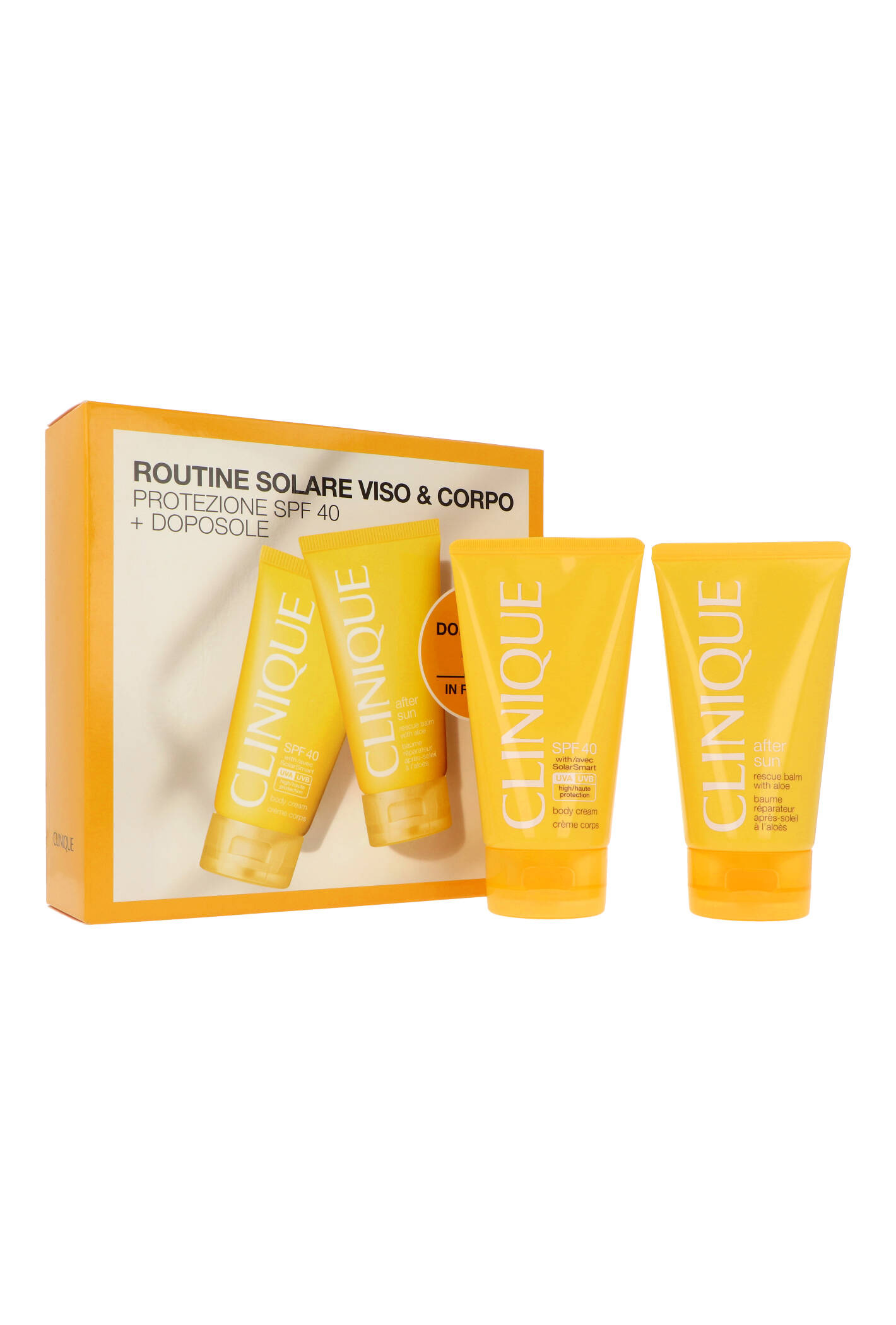 Zestaw Clinique Sun Body Cream Spf 40 150ml + After Sun Rescue Balm With Aloe 150ml