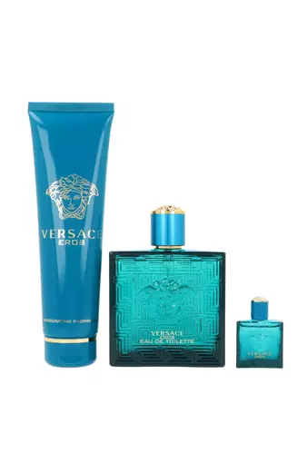 Zestaw Versace Eros Edt 100ml + Shower Gel 150ml + Edt 5ml miniatura