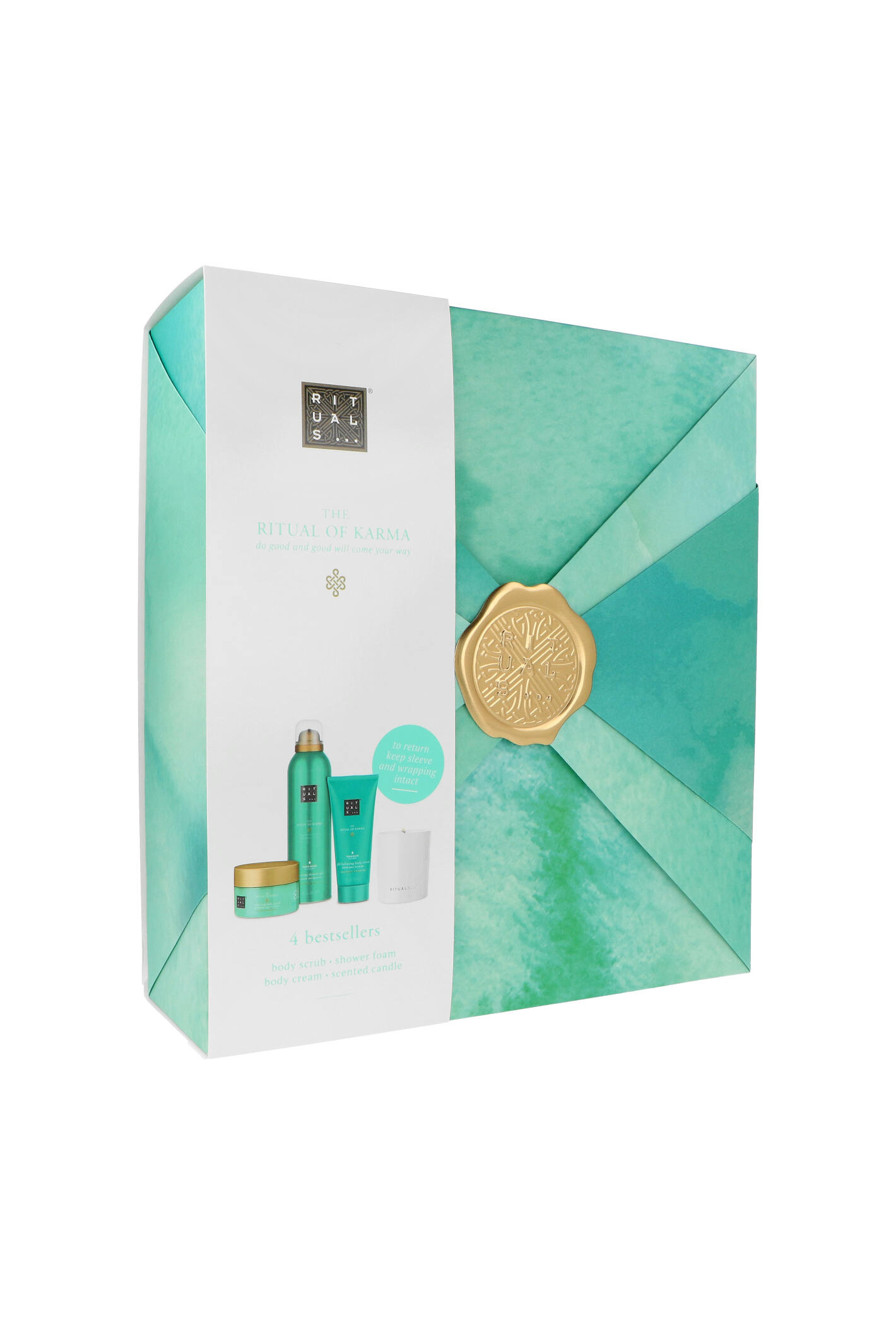 Zestaw Rituals The Ritual Of Karma - Medium 2025: Foaming Shower Gel 200ml + Body Cream 100ml + Body Scrub 125g + Body Mask 125ml