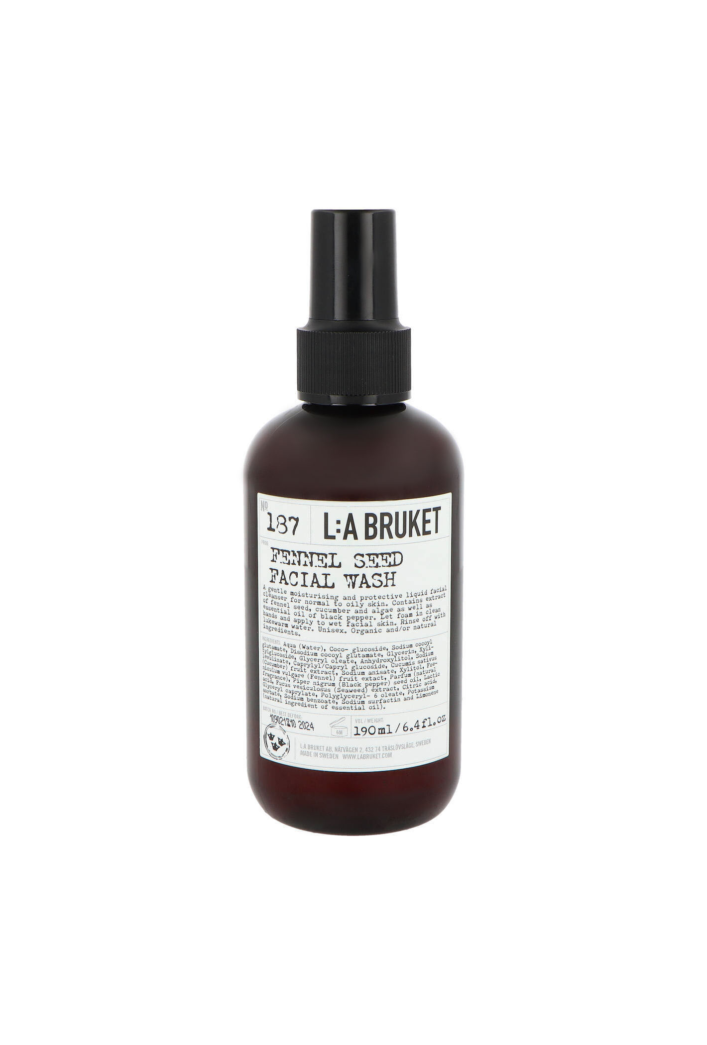 L:A Bruket 187 Fennel Seed Facial Wash 190ml