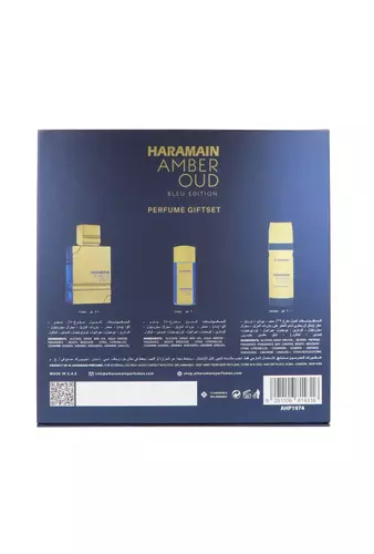 Zestaw Al Haramain Amber Oud Bleu Edition Edp 75 ml + Edp 30ml + Deodorant Body Spray 200ml miniatura