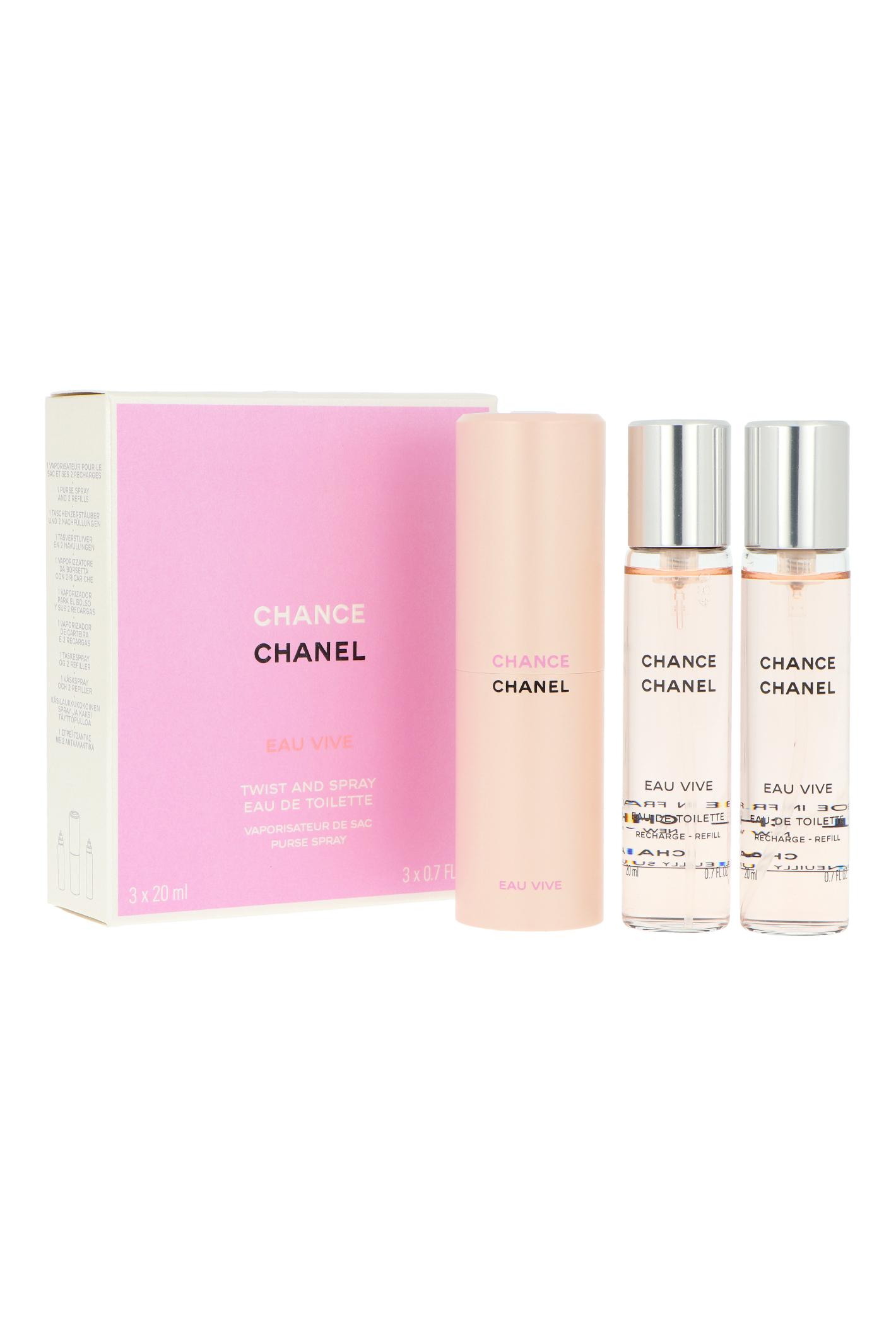 Zestaw Chanel Chance Eau Vive Edt 3x20ml Refill