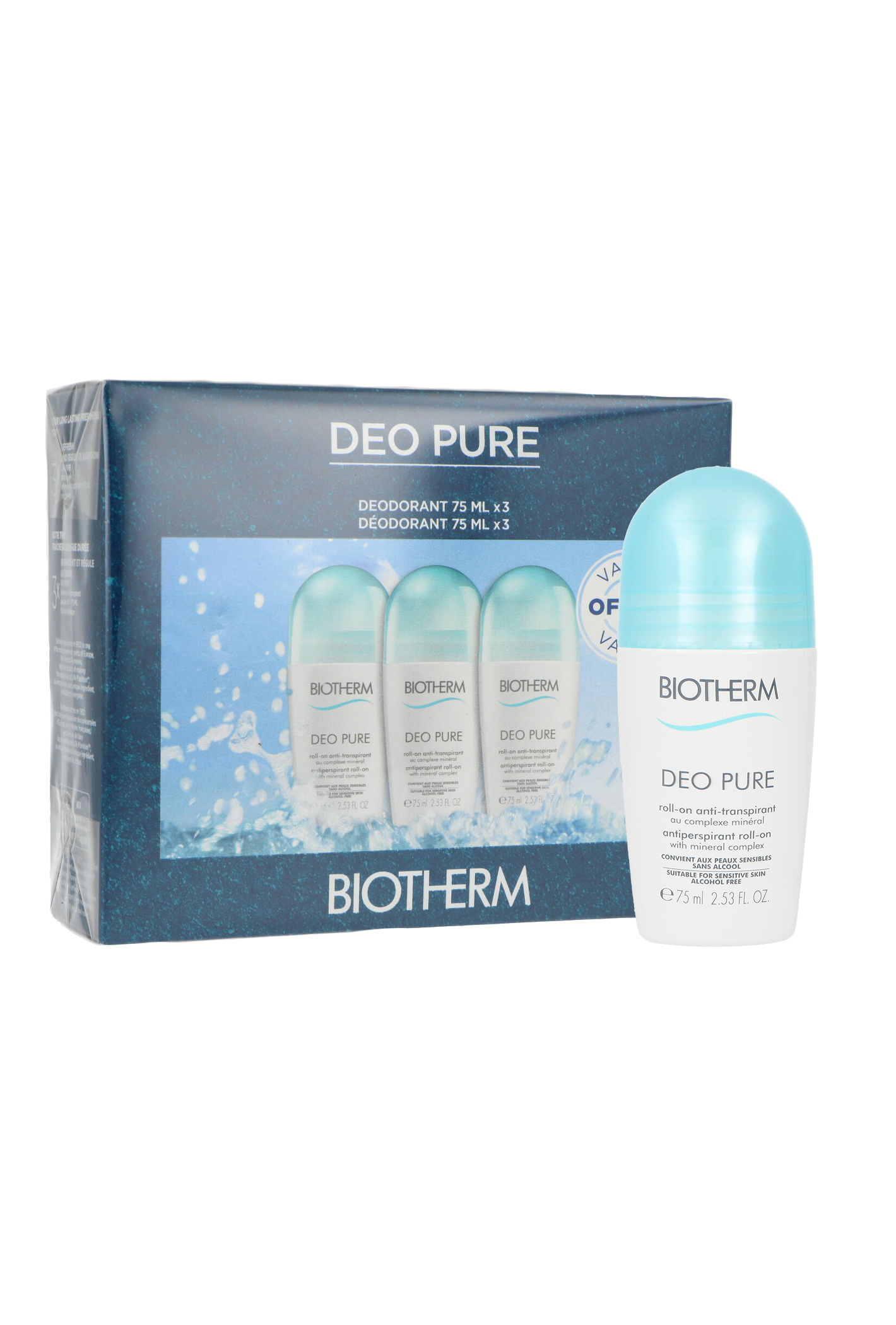 Zestaw Biotherm Deo Pure Trio Woman 3x75ml
