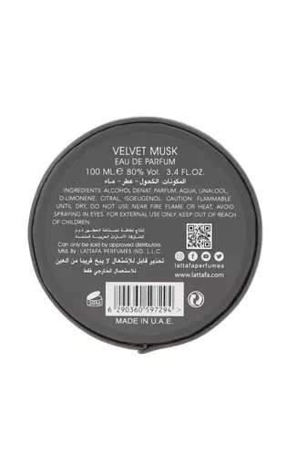 Lattafa Velvet Musk Edp 100ml miniatura