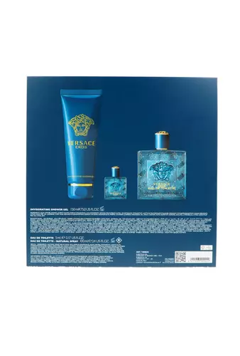Zestaw Versace Eros Edt 100ml + Shower Gel 150ml + Edt 5ml miniatura