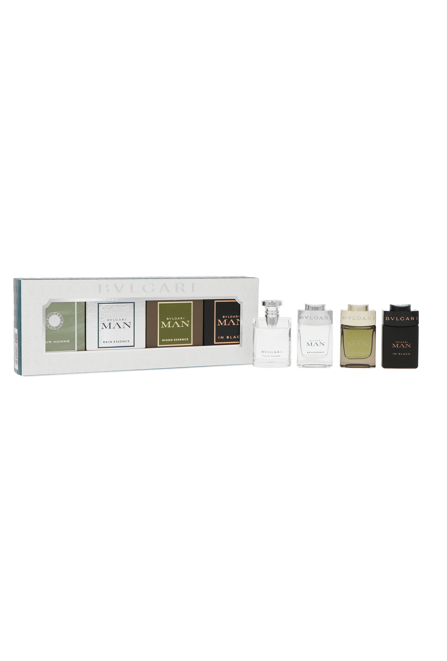 Zestaw Bvlgari Mini: Pour Homme Edt 5ml + Man Wood Essence Edp 5ml + Man In Black Edp 5ml + Man Rain Essence Edp 5ml
