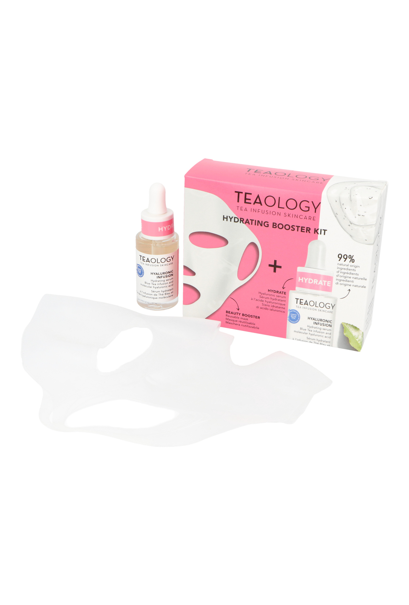 Zestaw Teaology Hydrating Booster Hyaluronic Infusion Serum 15ml + Reusable Mask