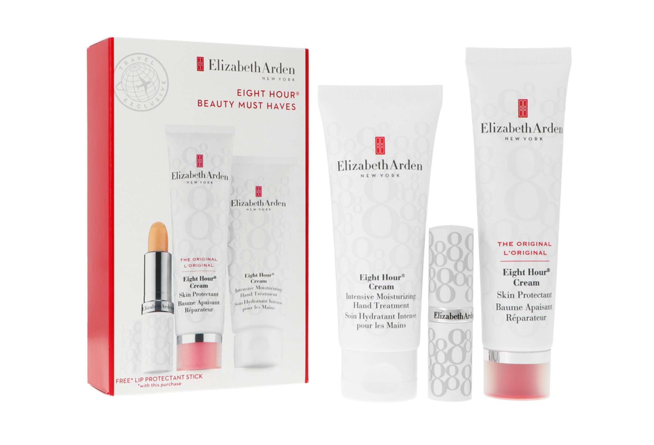 Zestaw Elizabeth Arden 8 Hour Treatment Cream Skin 50ml + Cream Intensive Moisturizing Hand Treatment 75ml + Lip Protectant Stick SPF 15 3,7g