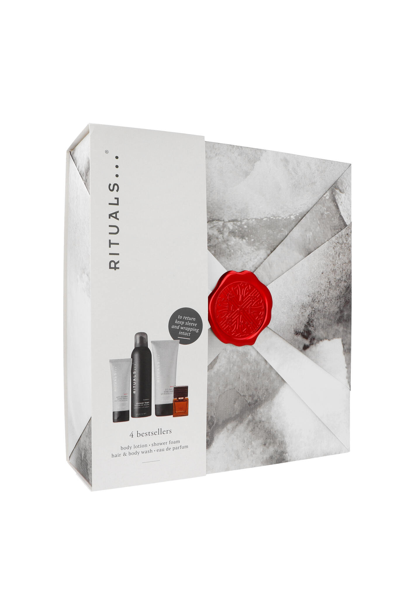 Zestaw Rituals The Ritual Of Homme - Medium 2025: Edp 15ml + Shower Foaming 200ml + Shampoo 70ml + Face Scrub 125ml