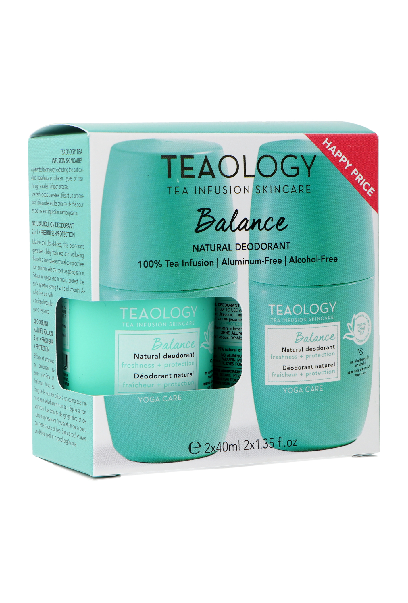 Zestaw Teaology Deodorant Balance Yoga Care 2x40ml