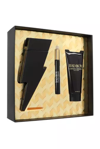 Zestaw Carolina Herrera Bad Boy Edt 100ml + Shower Gel 100ml + Edt 10ml miniatura