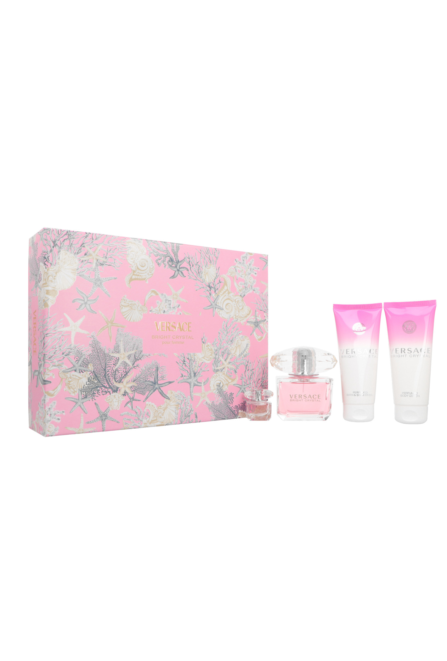 Zestaw Versace Bright Crystal Edt 90ml + Shower Gel 100ml + Body Lotion 100ml + Edt 5ml