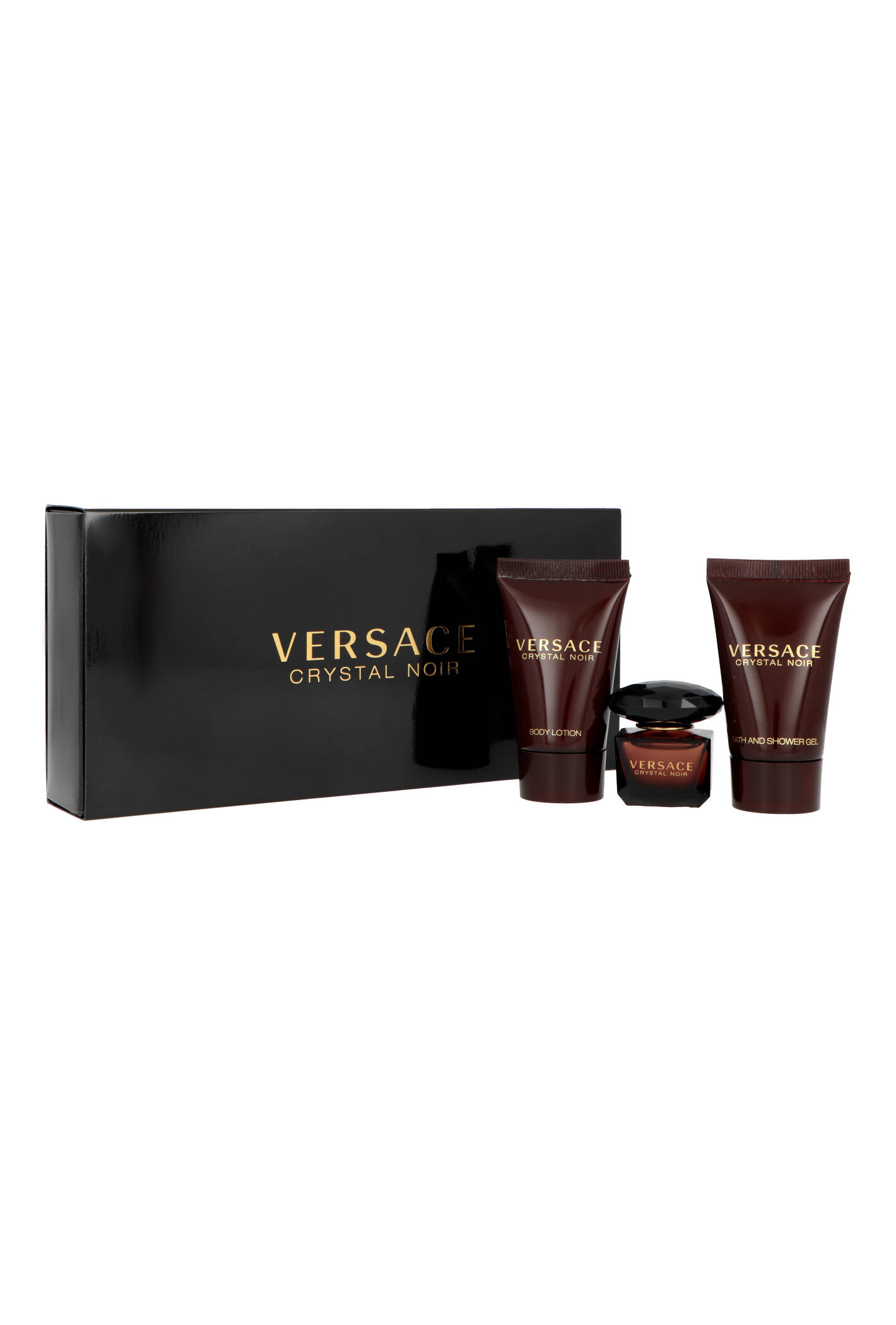 Zestaw Versace Crystal Noir Edt 5ml + Shower Gel 25ml + Body Lotion 25ml