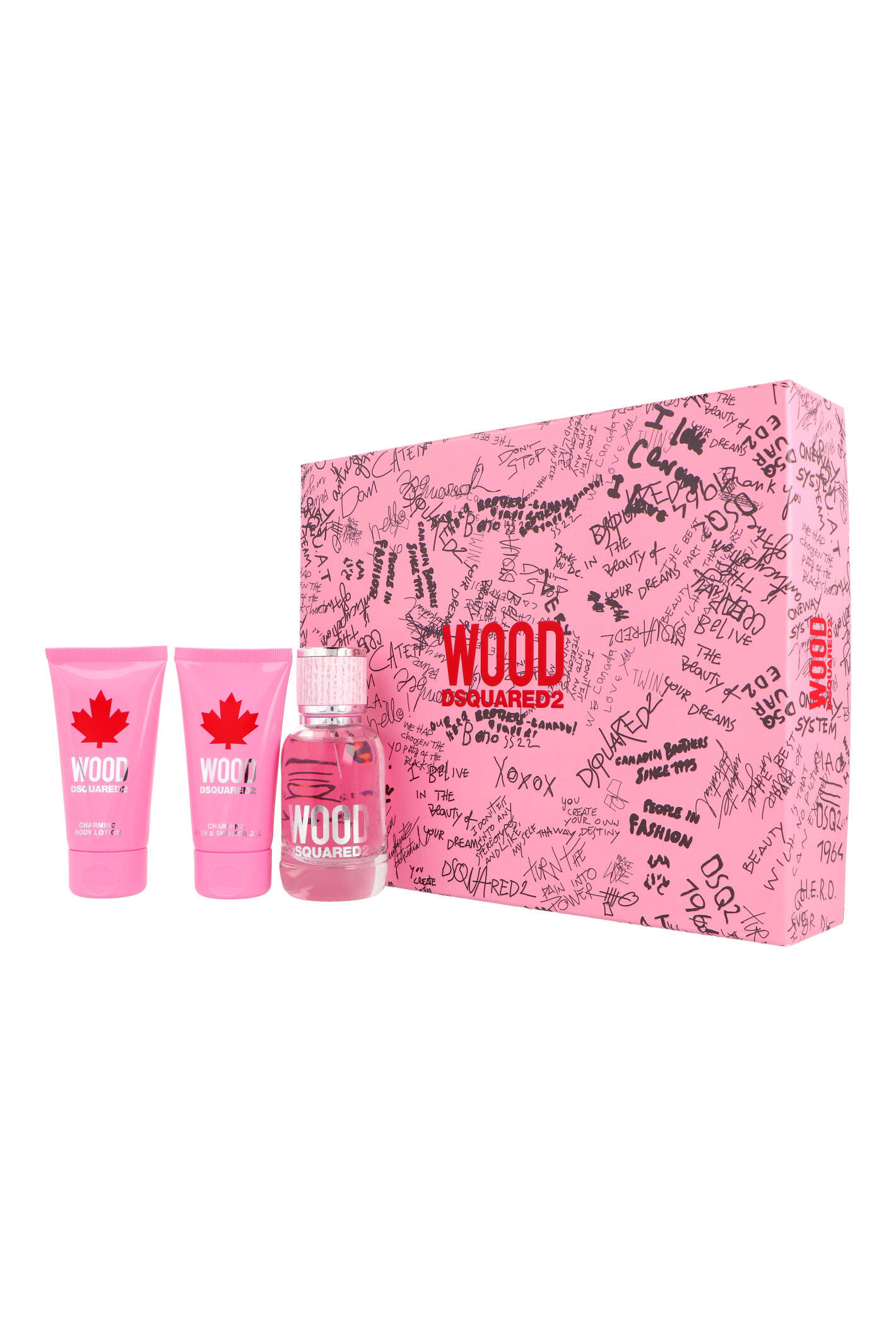 Zestaw Dsquared Wood For Her Edt 50ml + Body Lotion 50ml + Shower Gel 50ml