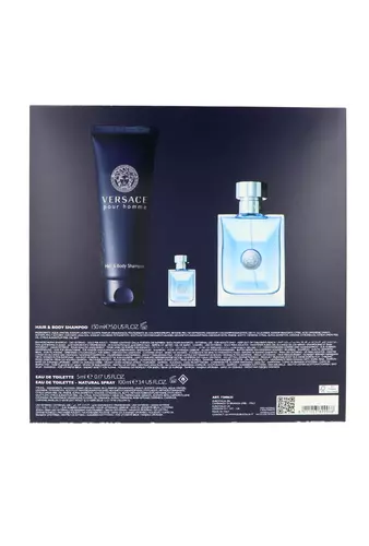 Zestaw Versace Pour Homme Edt 100ml + Shower Gel 150ml + Edt 5ml miniatura