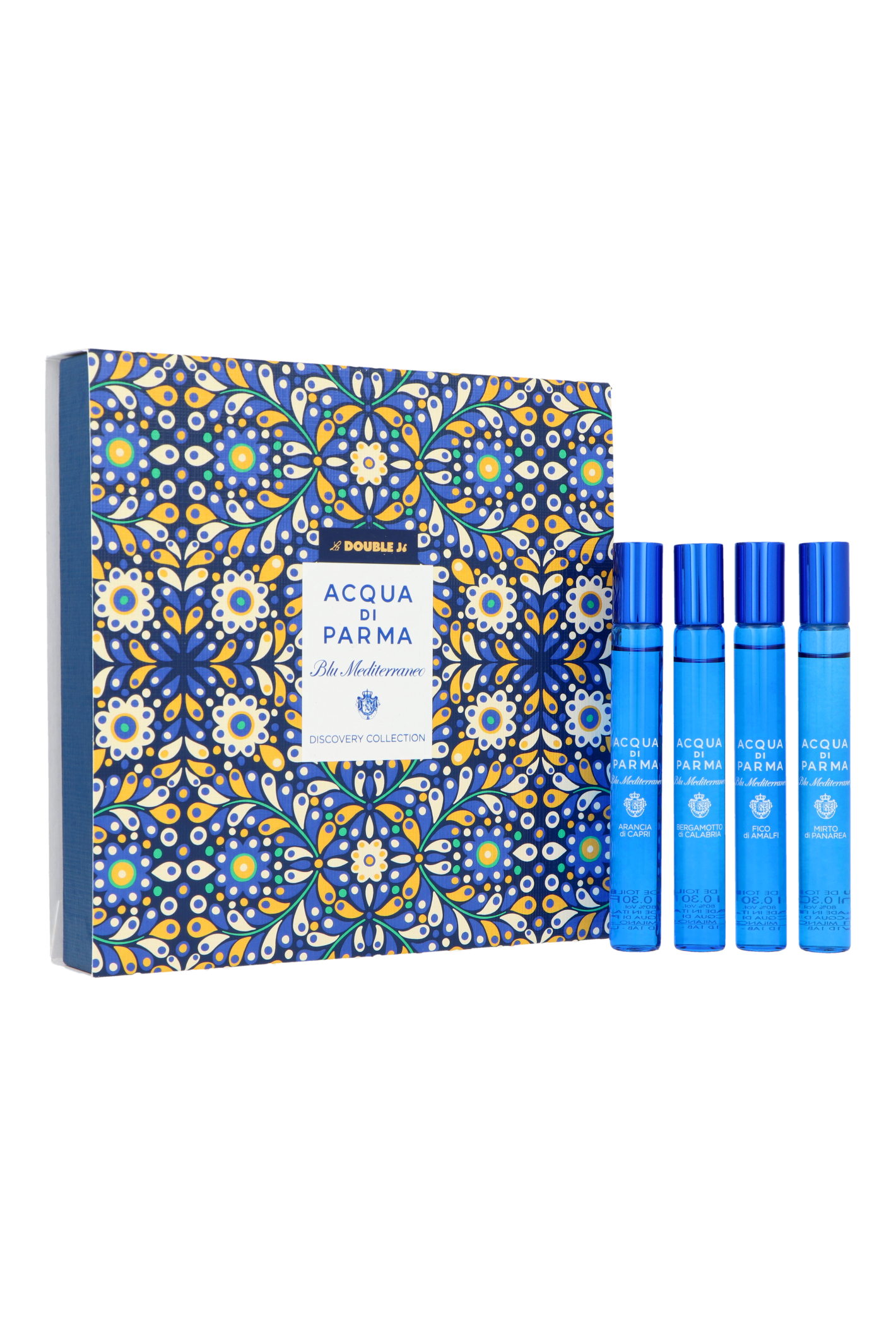 Zestaw Acqua Di Parma Blu Mediterraneo Discovery Arancia Di Capri Edt 10ml + Bergamotto Di Calabria Edt 10ml + Fico Di Amalfi Edt 10ml + Mirto Di Panarea Edt 10ml