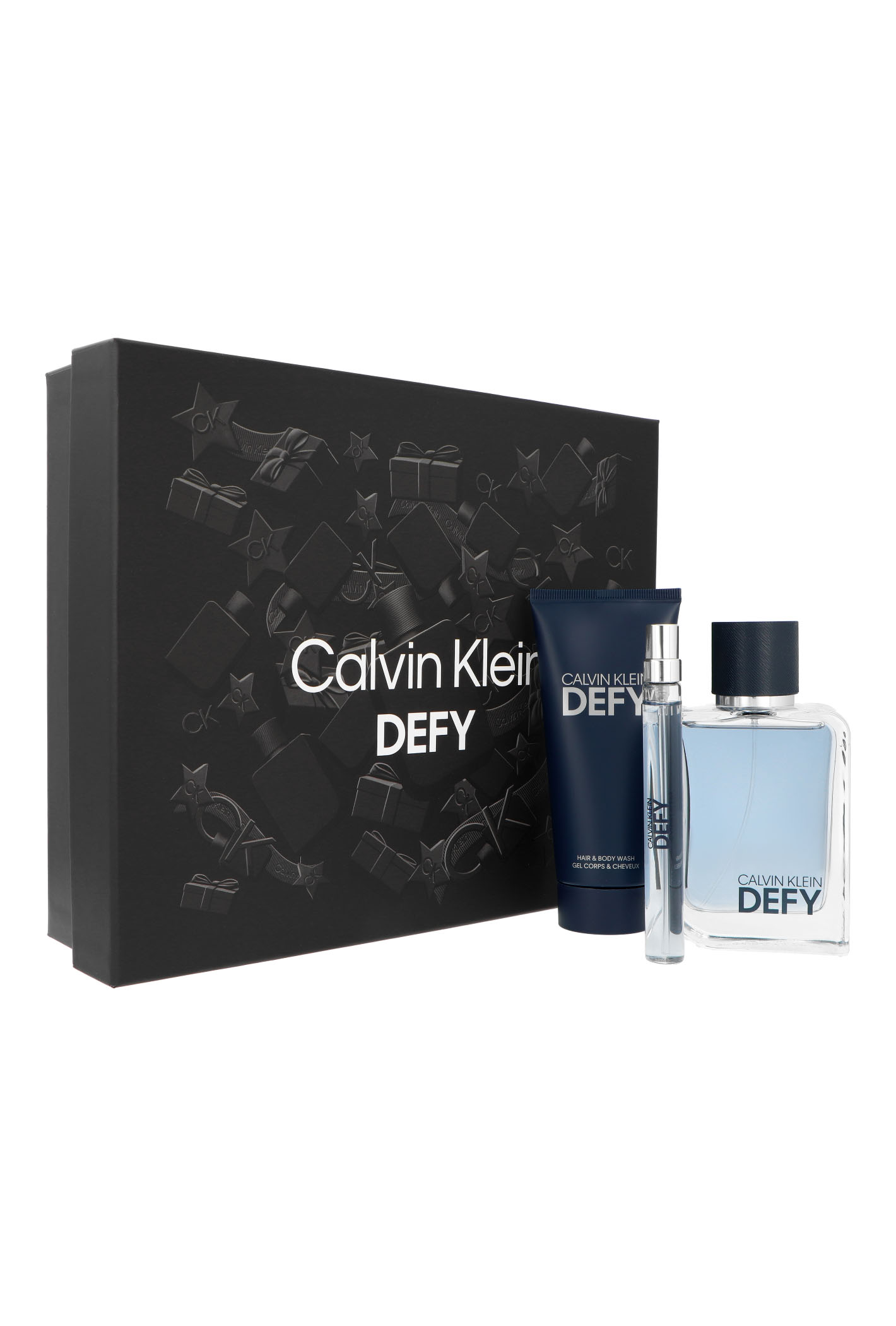 Zestaw Calvin Klein Defy Edt 100ml + Hair And Body Gel 100ml + Edt 10ml