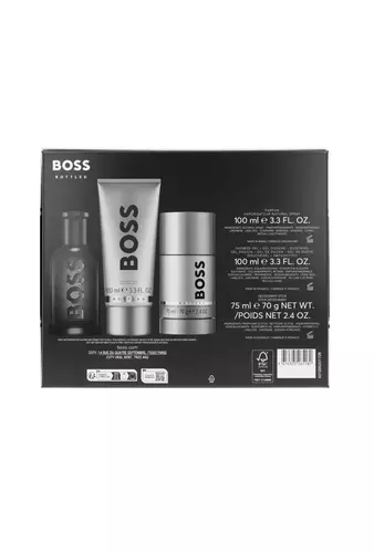 Zestaw Hugo Boss Bottled Parfum 100ml + Deostick 75ml + Shower Gel 100ml miniatura
