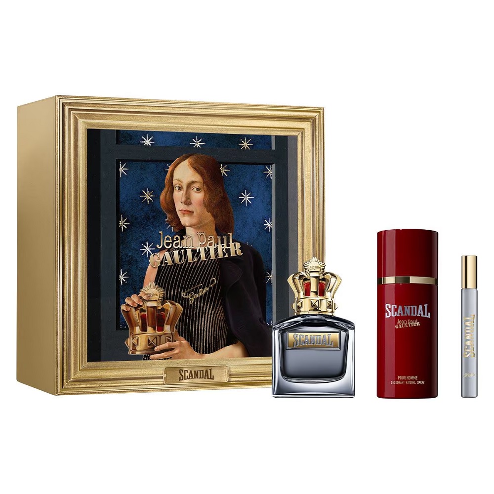 Zestaw Jean Paul Gaultier Scandal Pour Homme Edt 100ml + Deospray 150 ml + Edt 10ml