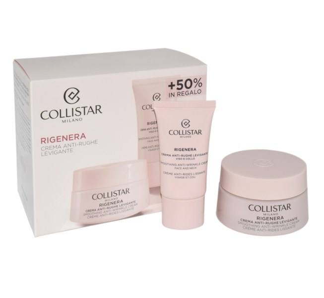 Zestaw Collistar Rigenera Smoothing Anti Wrinkle Cream 50ml + Smoothing Anti Wrinkle Cream Face And Neck 25 ml