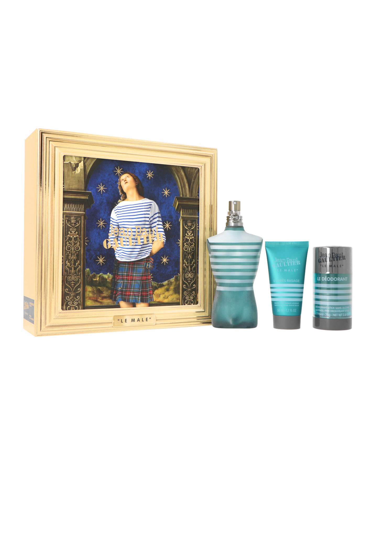 Zestaw Jean Paul Gaultier Le Male Edt 125ml + After Shave Balm 50ml + Deodorant Stick 75g