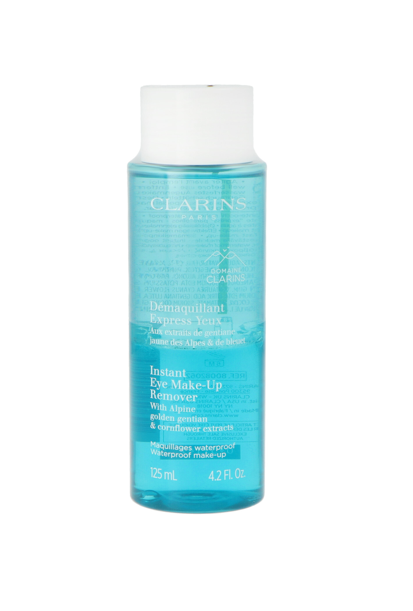 Clarins Instant Eye Make Up Remover With Alpine Golden Gentian & Cornflower Extracts 125ml