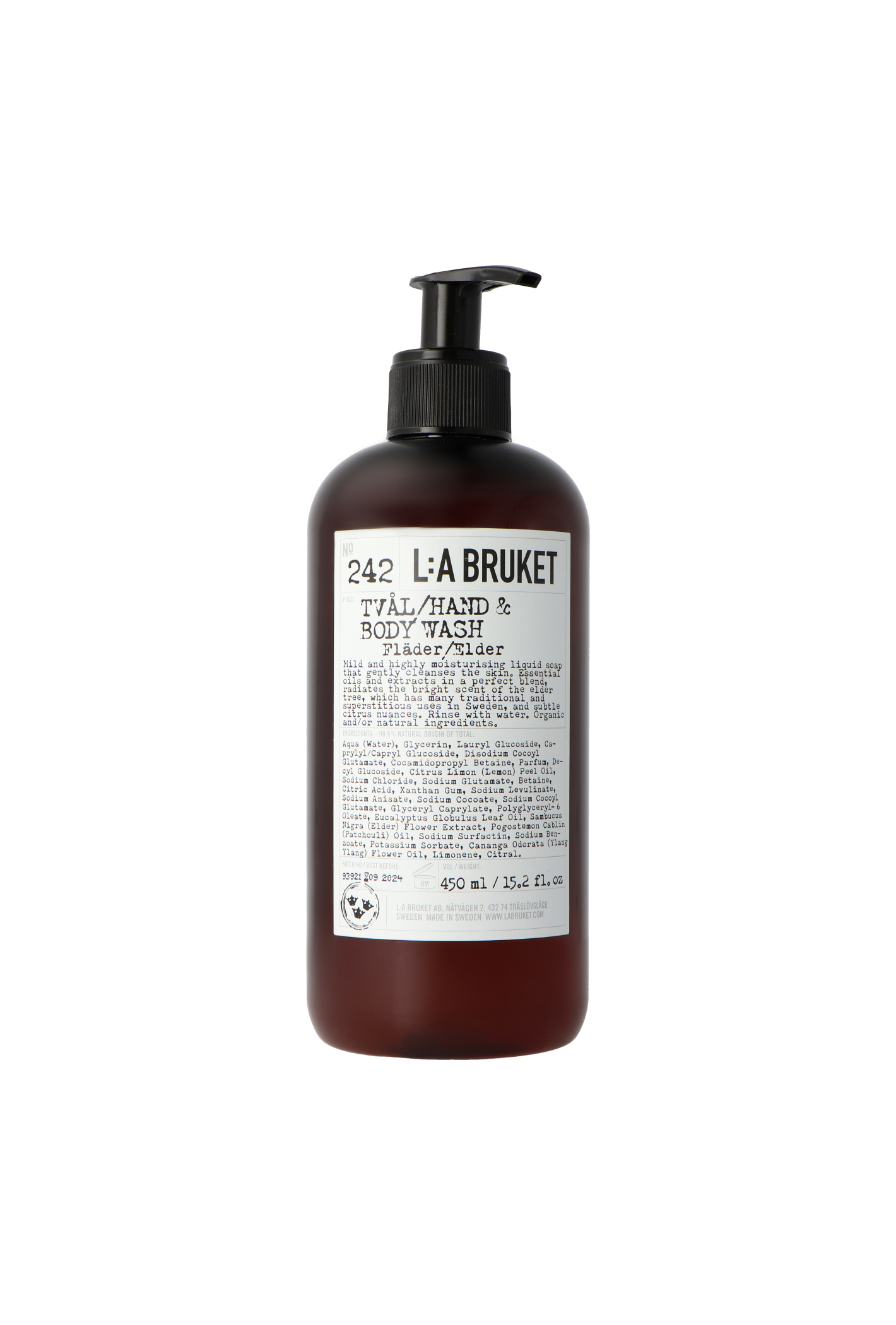 L:A Bruket 242 Elderflower Hand & Body Wash 450ml