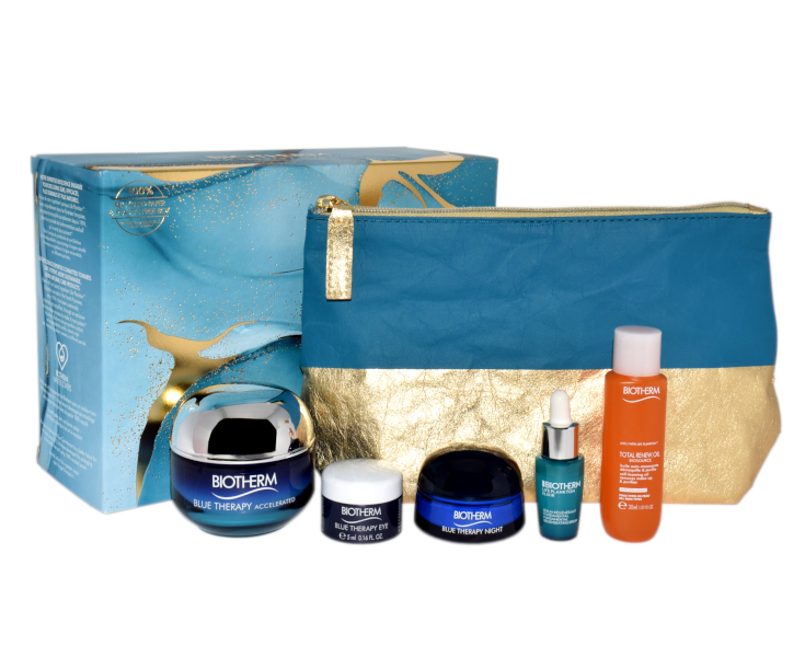Zestaw Biotherm Blue Therapy Accelerated Cream 50ml + Life Plankton Elixir 7ml + Biosource Total Renew Oil 30ml + Bt Eye 5ml + Bt Night 15ml + Bag