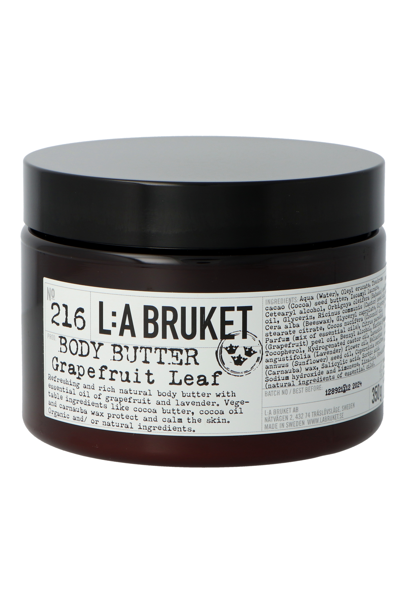 L:A Bruket 216 Grapefruit Leaf Body Butter 350g