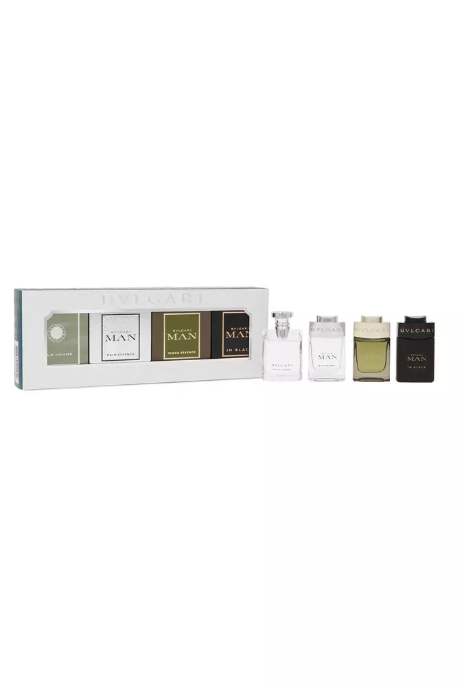 Zestaw Bvlgari Mini: Pour Homme Edt 5ml + Man Wood Essence Edp 5ml + Man In Black Edp 5ml + Man Rain Essence Edp 5ml miniatura