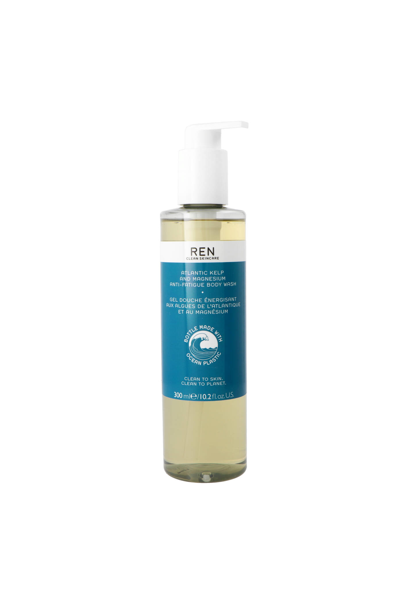 Ren Clean Skincare Atlantic Kelp And Magnesium Body Wash Ocean Plastic 300ml