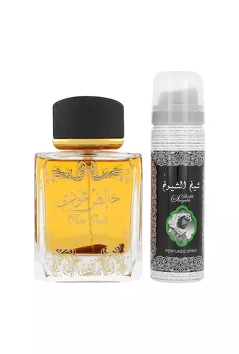 Zestaw Lattafa Pure Oudi Edp 100ml + Deodorant 50ml miniatura