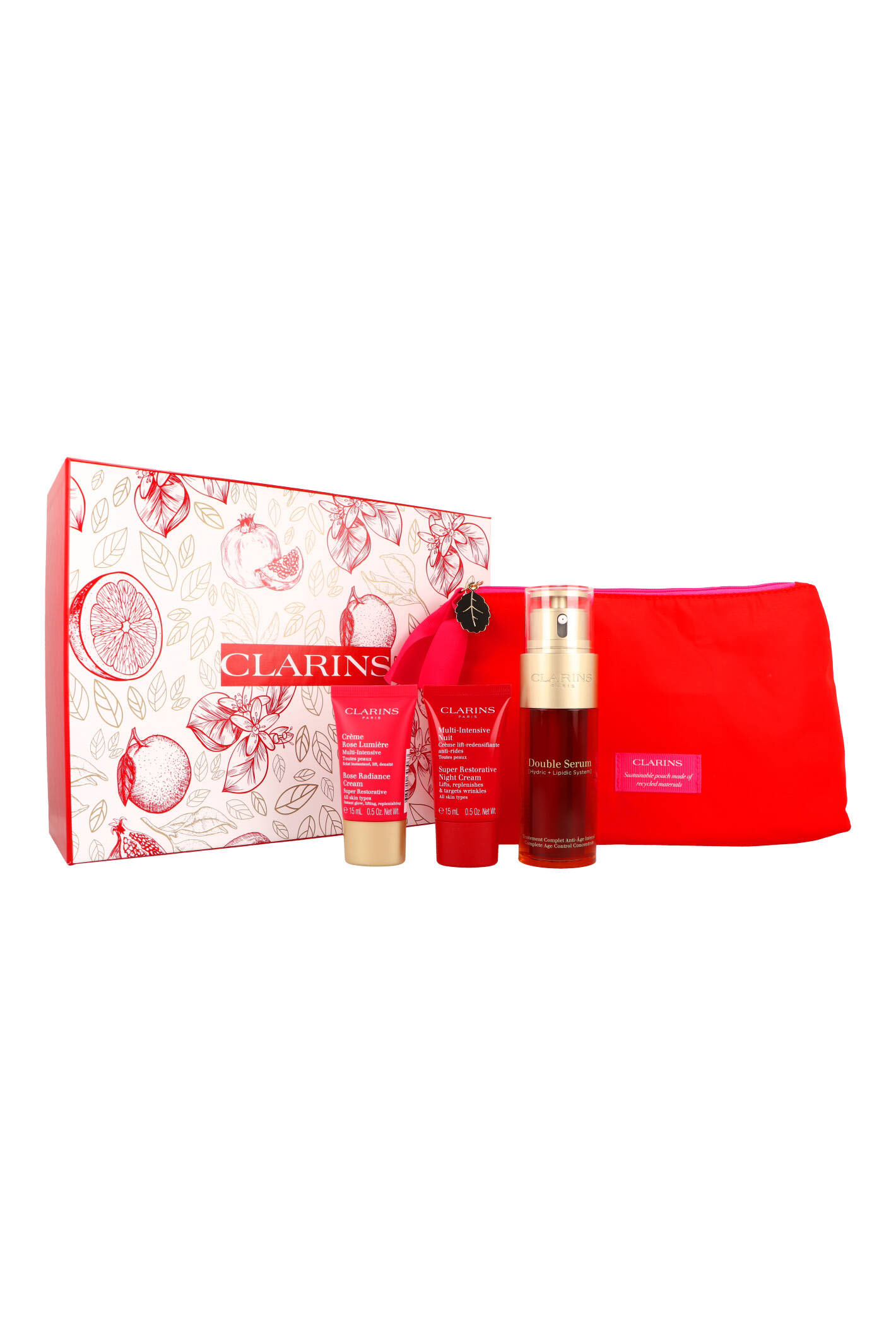 Zestaw Clarins Double Serum & Multi Intensive Double Serum 50ml + Rose Radiance Cream 15ml + Super Restorative Night Cream 15ml