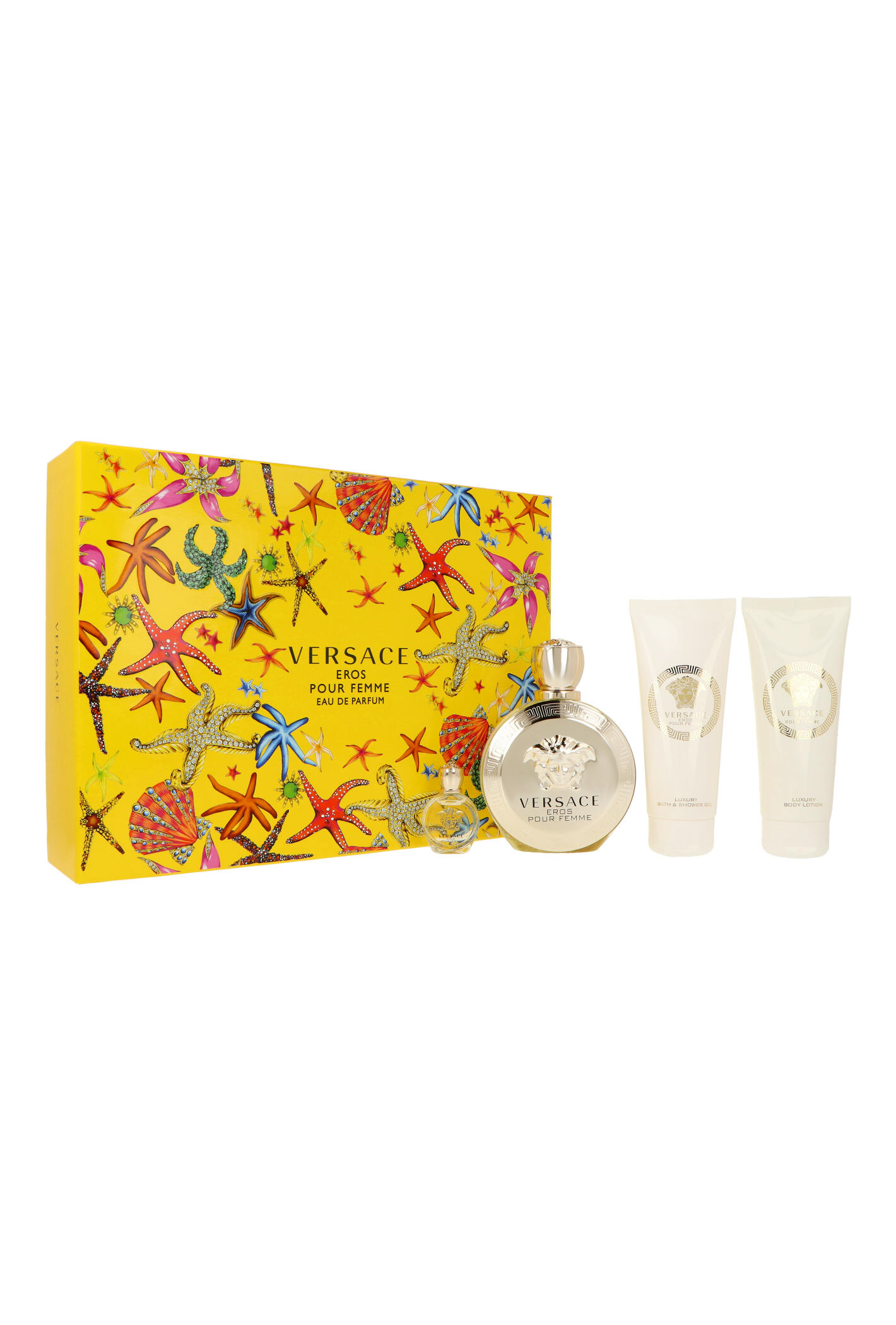 Zestaw Versace Eros Pour Femme Edp 100ml + Body Lotion 100ml + Shower Gel 100ml + Edp 5ml