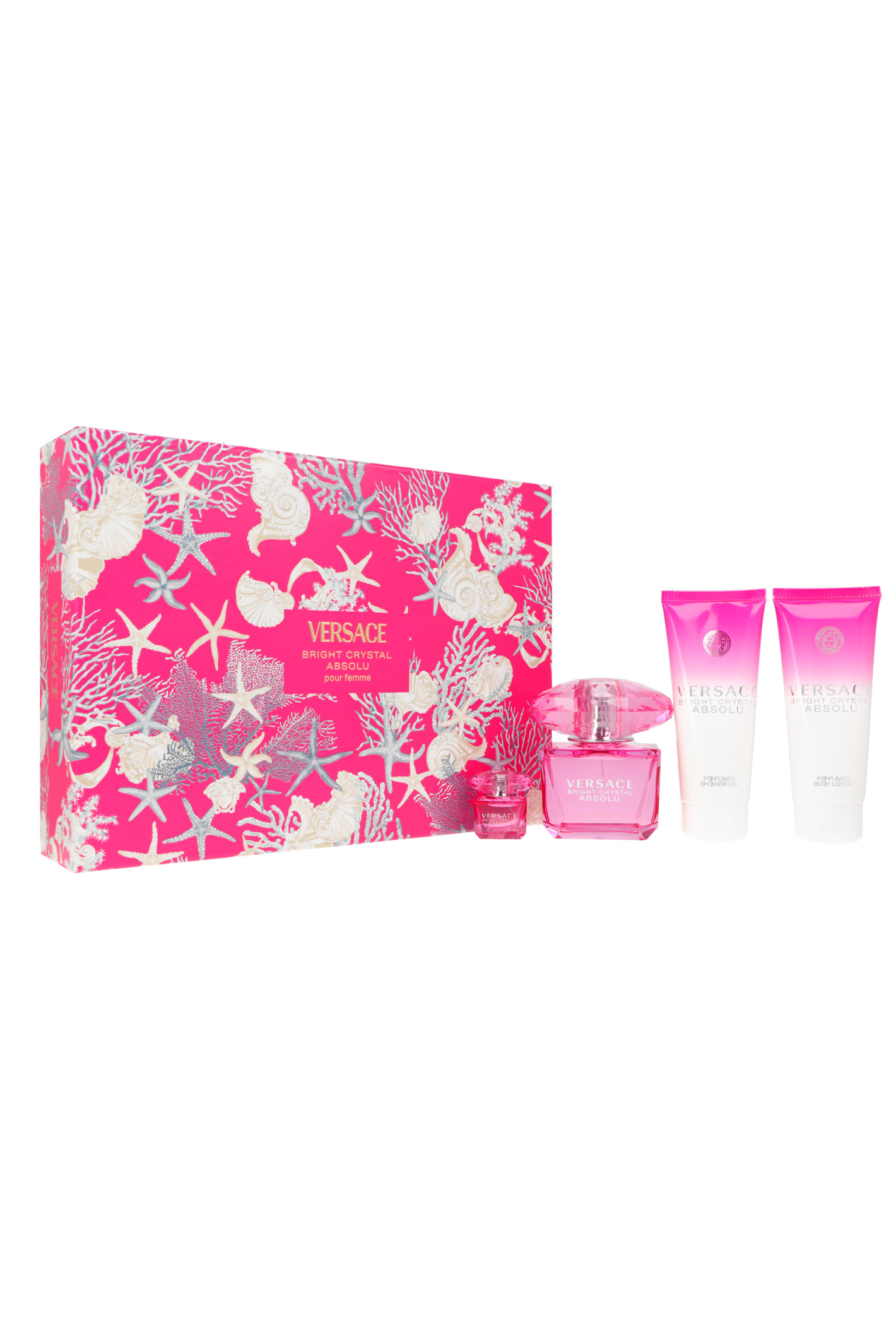 Zestaw Versace Bright Crystal Absolu Edp 90ml + Shower Gel 100ml + Body Lotion 100ml + Edp 5ml