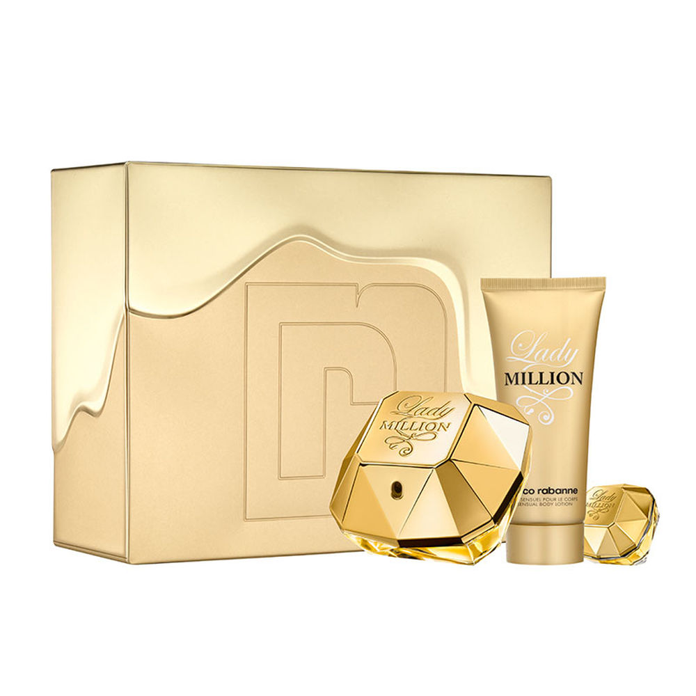 Zdjęcie produktu Zestaw Paco Rabanne Lady Million Edp 80ml + Edp 5ml + Body Lotion 100ml