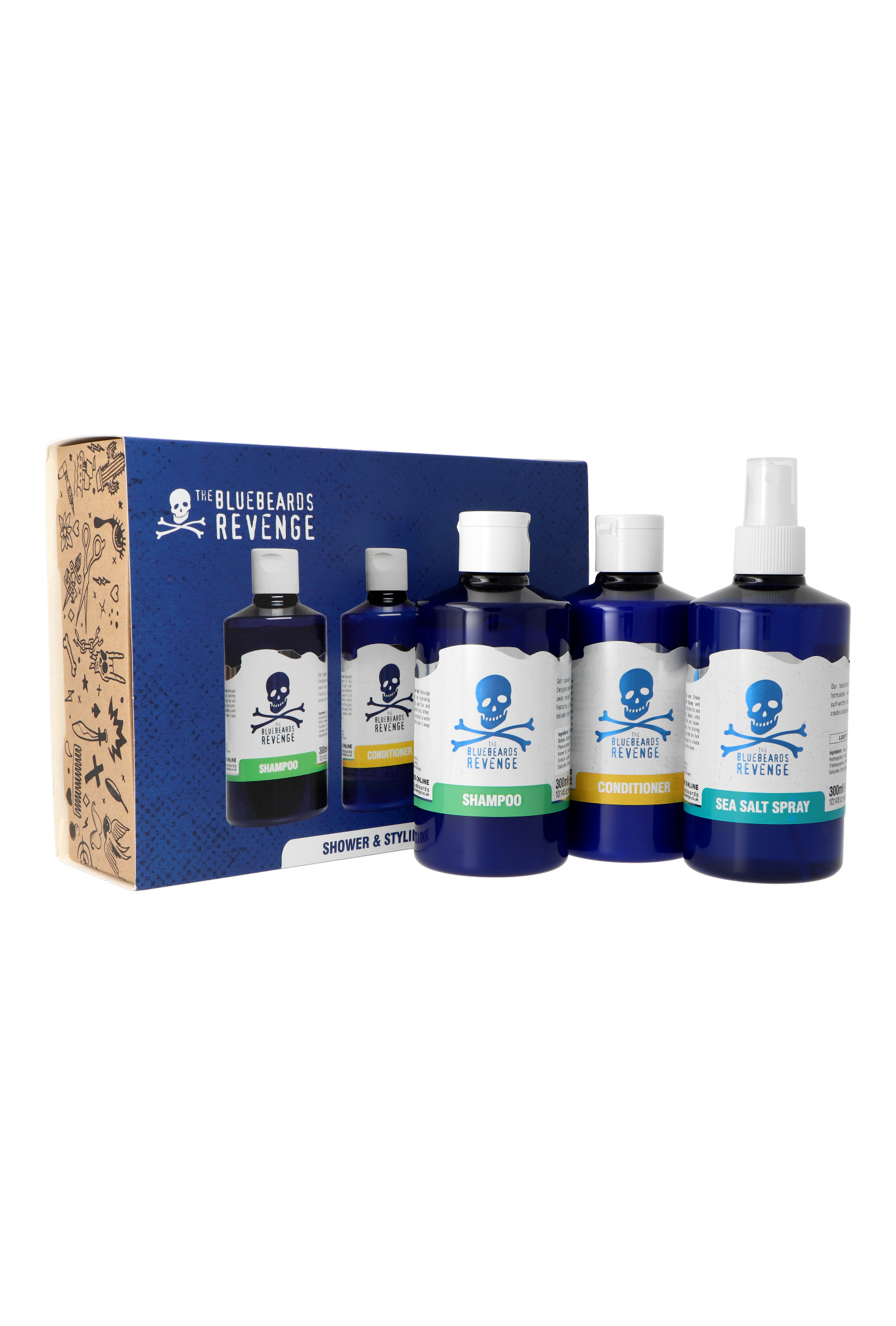 Zestaw The Bluebeards Revenge Shower & Styling Shampoo 300ml + Conditioner 300ml + Sea Salt Spray 300ml