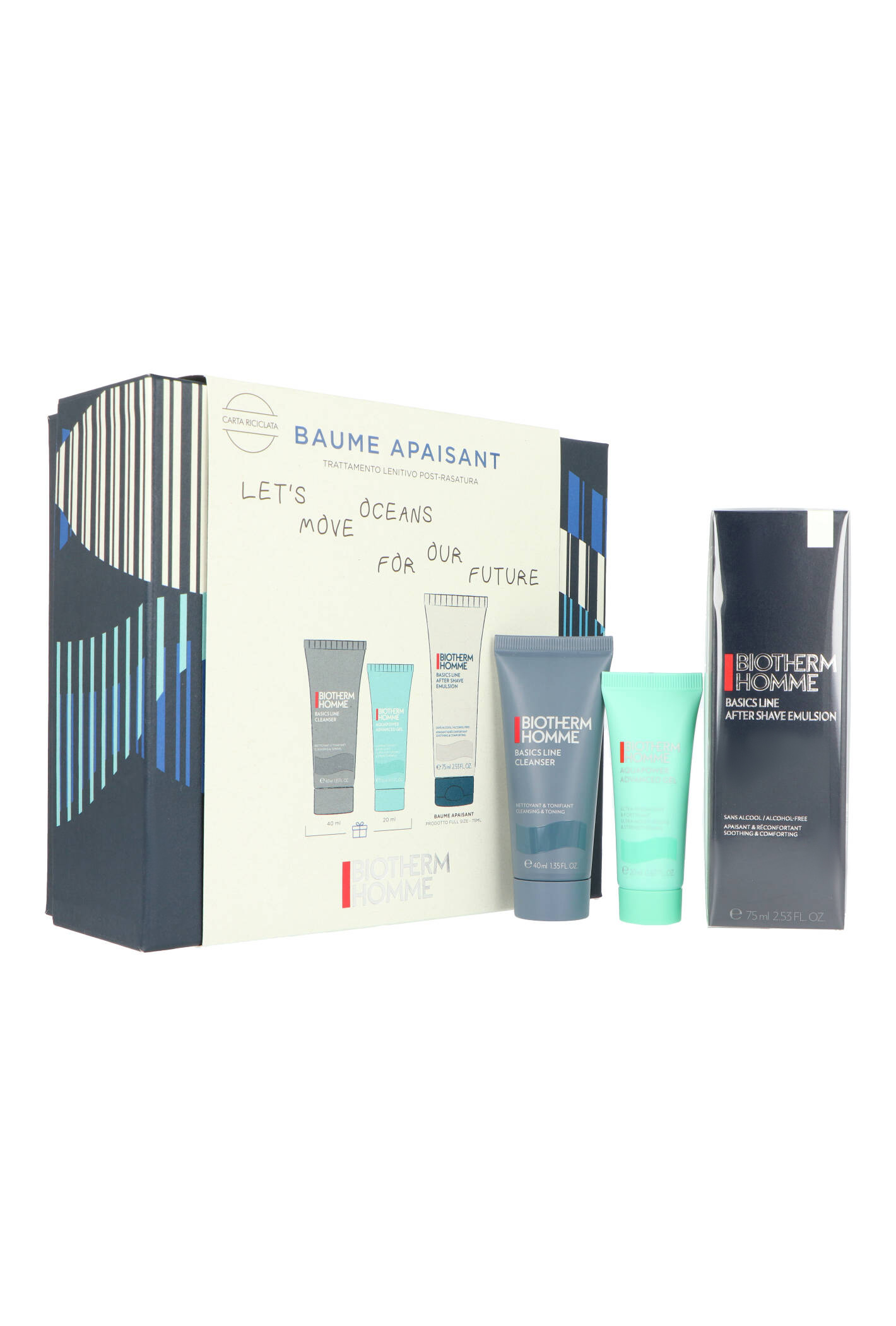 Zestaw Biotherm Homme Basic Line Cleanser 40ml + Aquapower Advanced Gel 20ml + Basic Line After Shave Emulsion 75ml