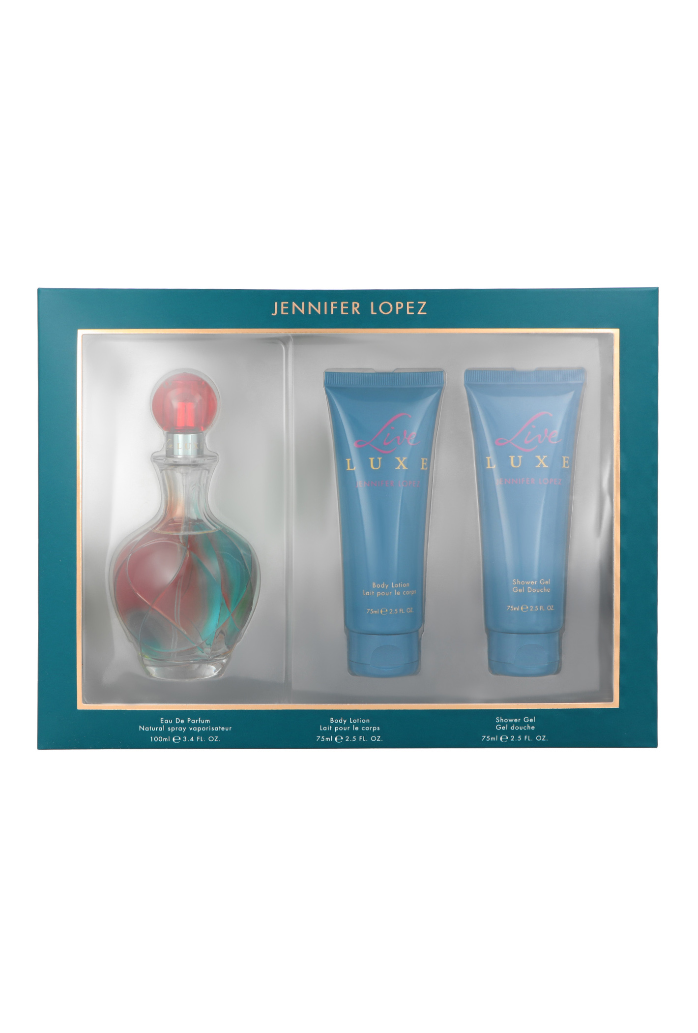 Zestaw Jennifer Lopez Live Luxe Edp 100ml + Body Lotion 75ml + Shower Gel 75ml