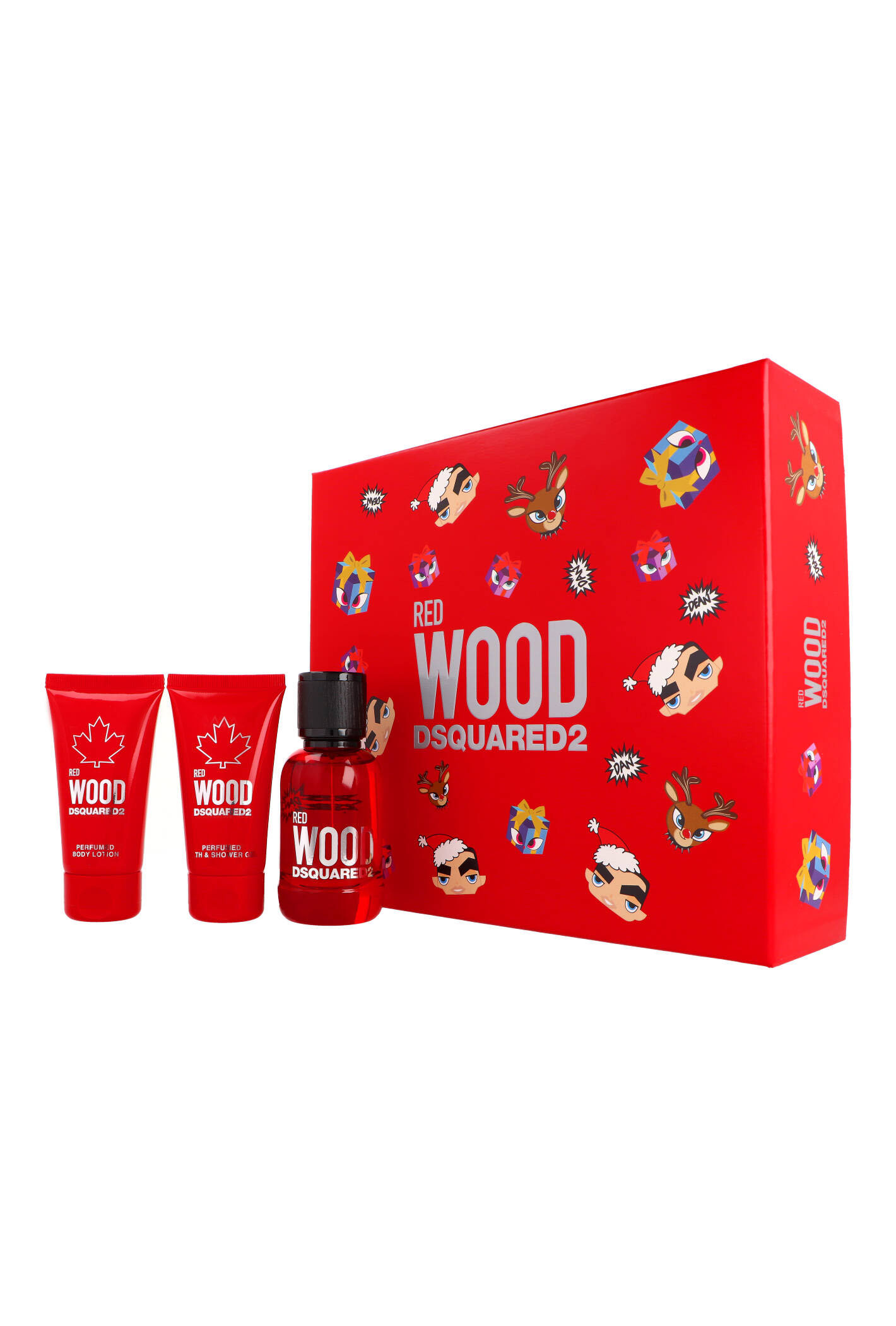 Zestaw Dsquared Red Wood Edt 50ml + Body Lotion 50ml + Shower Gel 50ml