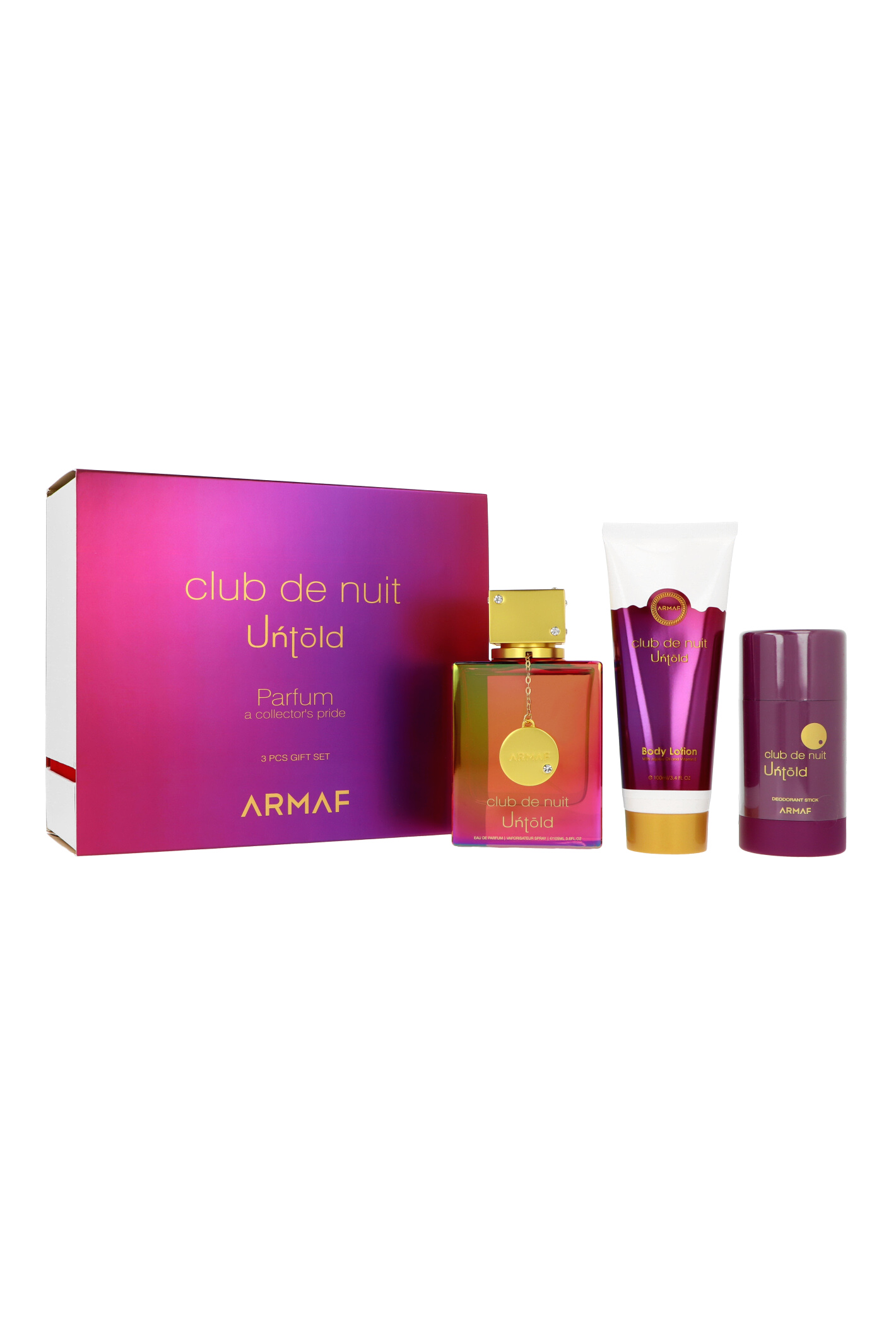 Zestaw Armaf Club de Nuit Untold Edp 105ml + Deostick 75g + Body Lotion 100ml