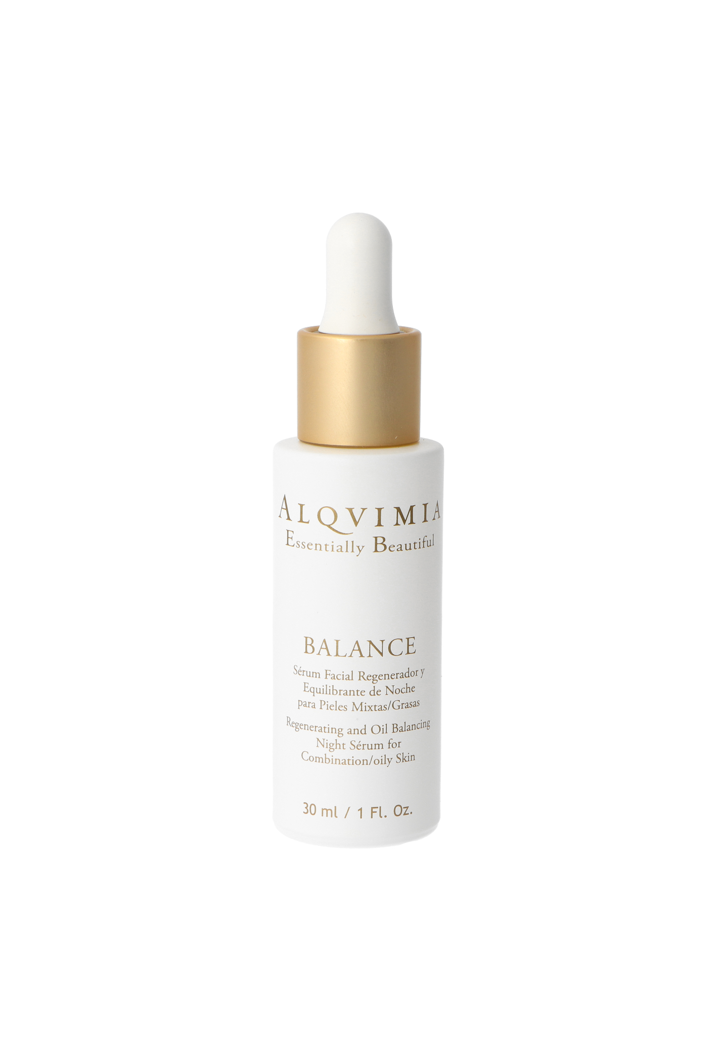 Alqvimia Balance Regenerating And Oil Balancing Night Serum For Combination Oily Skin 30ml