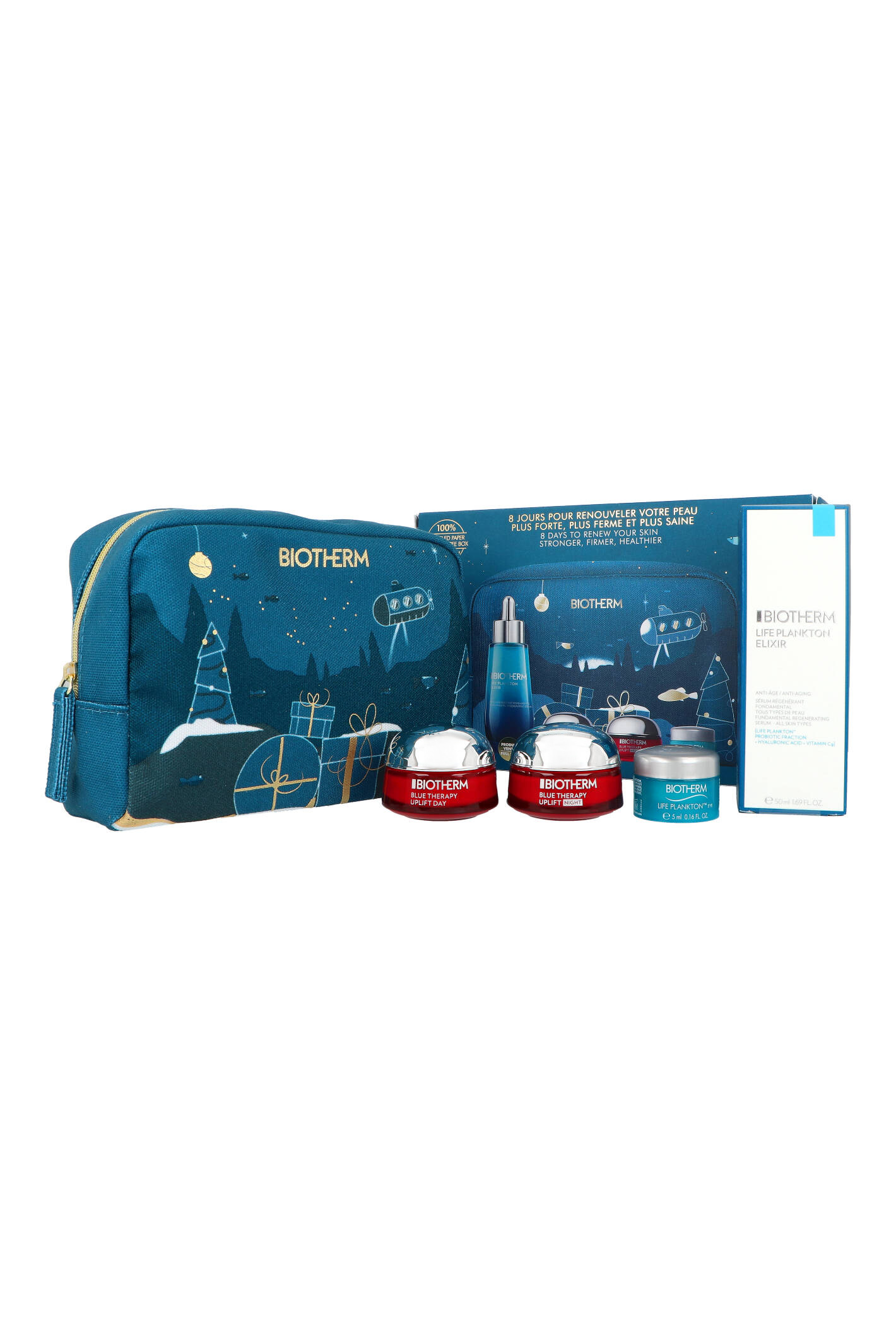 Zestaw Biotherm A Holiday Full Of Wonders Life Plankton Elixir 50ml + Blue Therapy Ulift 15ml + Blue Therapy Uplift Night 15ml + Life Plankton Eye 5ml