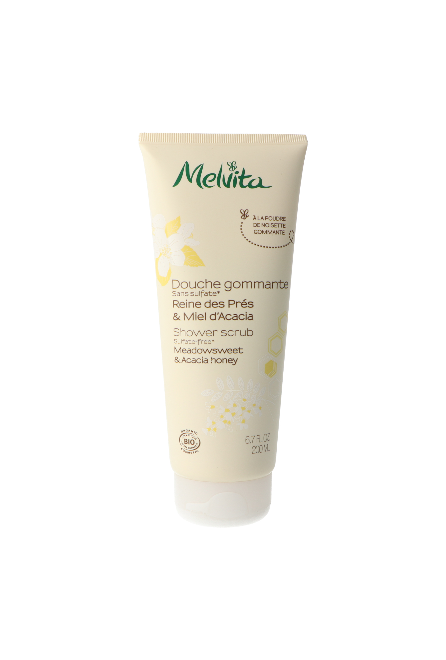 Melvita Shower Scrub Meadowsweet & Acacia Honey 200ml