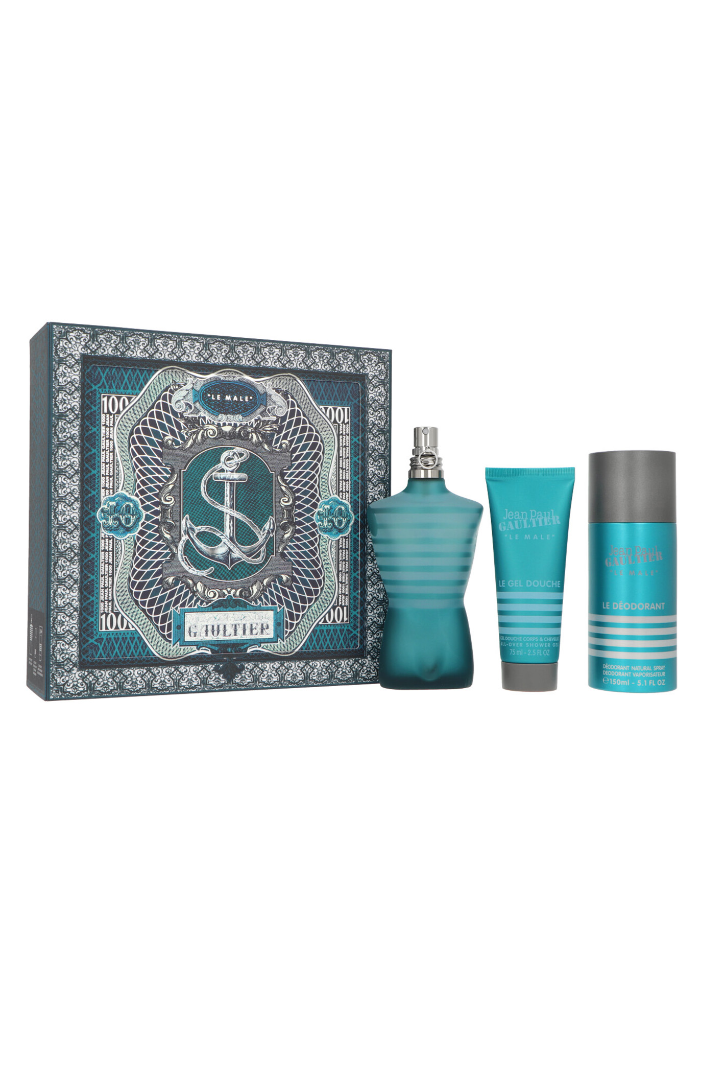 Zestaw Jean Paul Gaultier Le Male Edt 125ml + Deodorant 150ml + Body Lotion 75ml